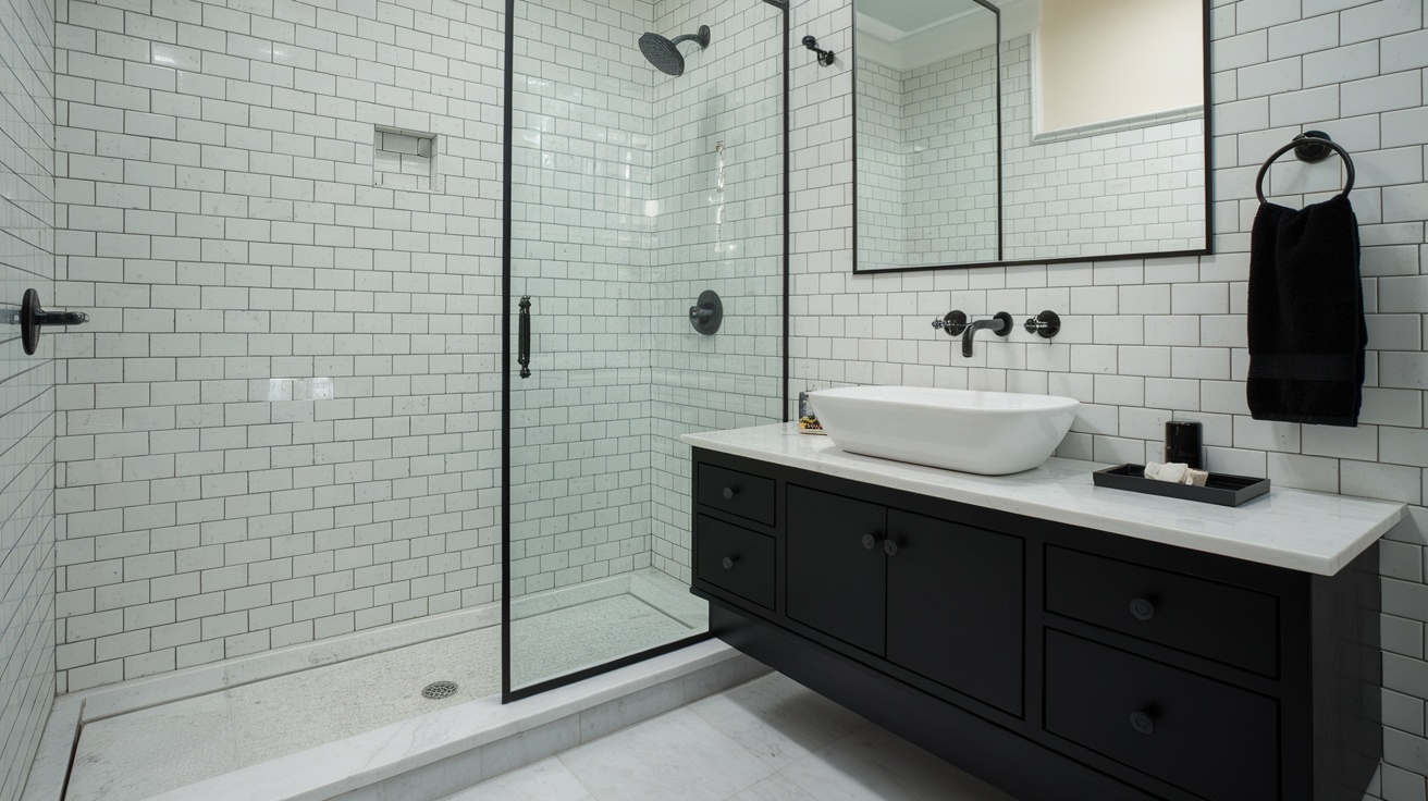 Black Bathroom Cabinets