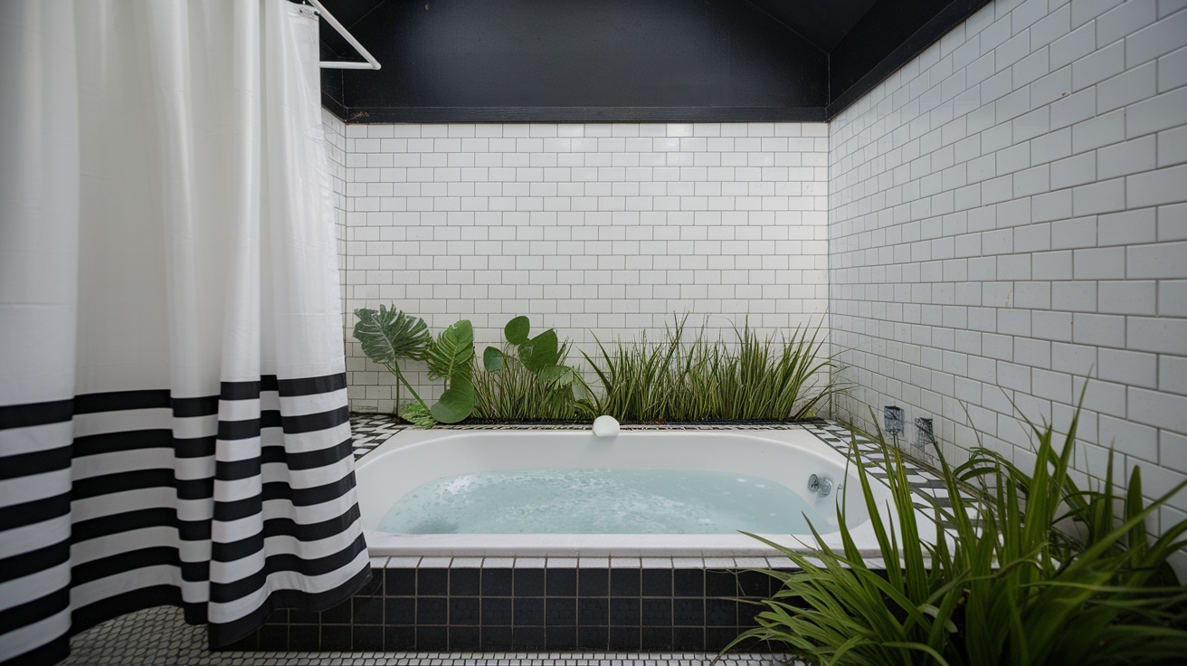 Black Ceiling Bathroom