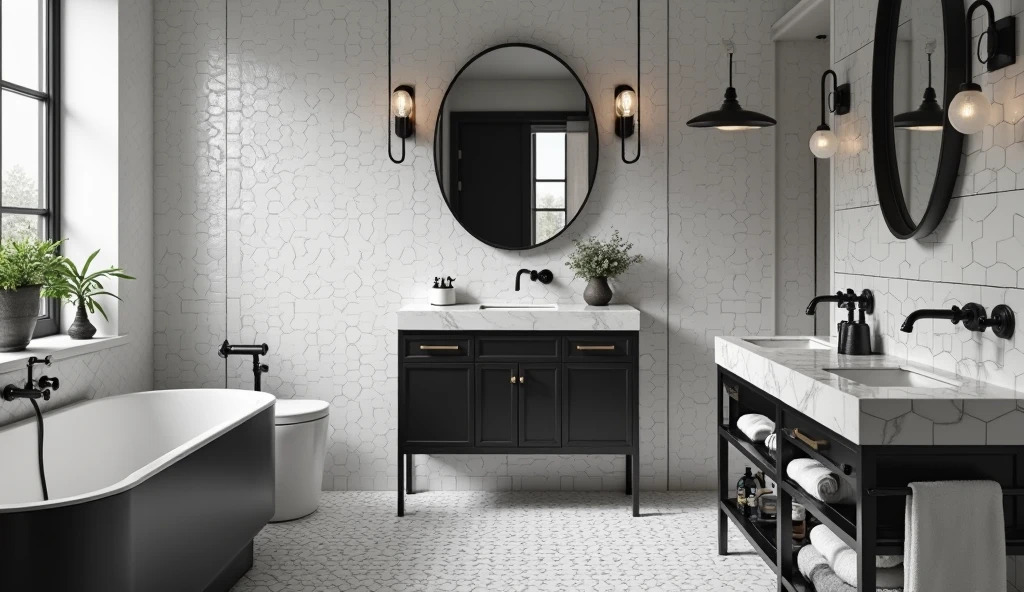 Black and White Bathroom Ideas