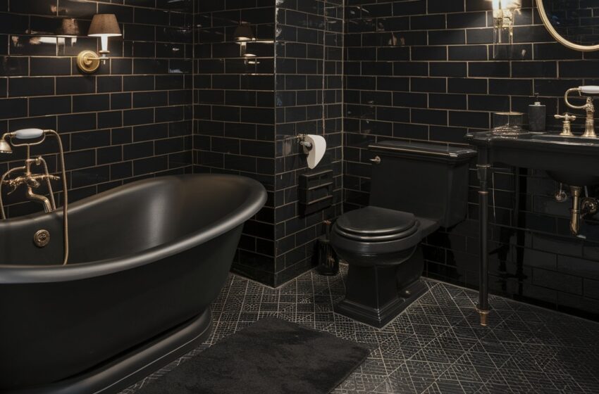  10 Stunning Elements for a Luxury Black Bathroom Decor