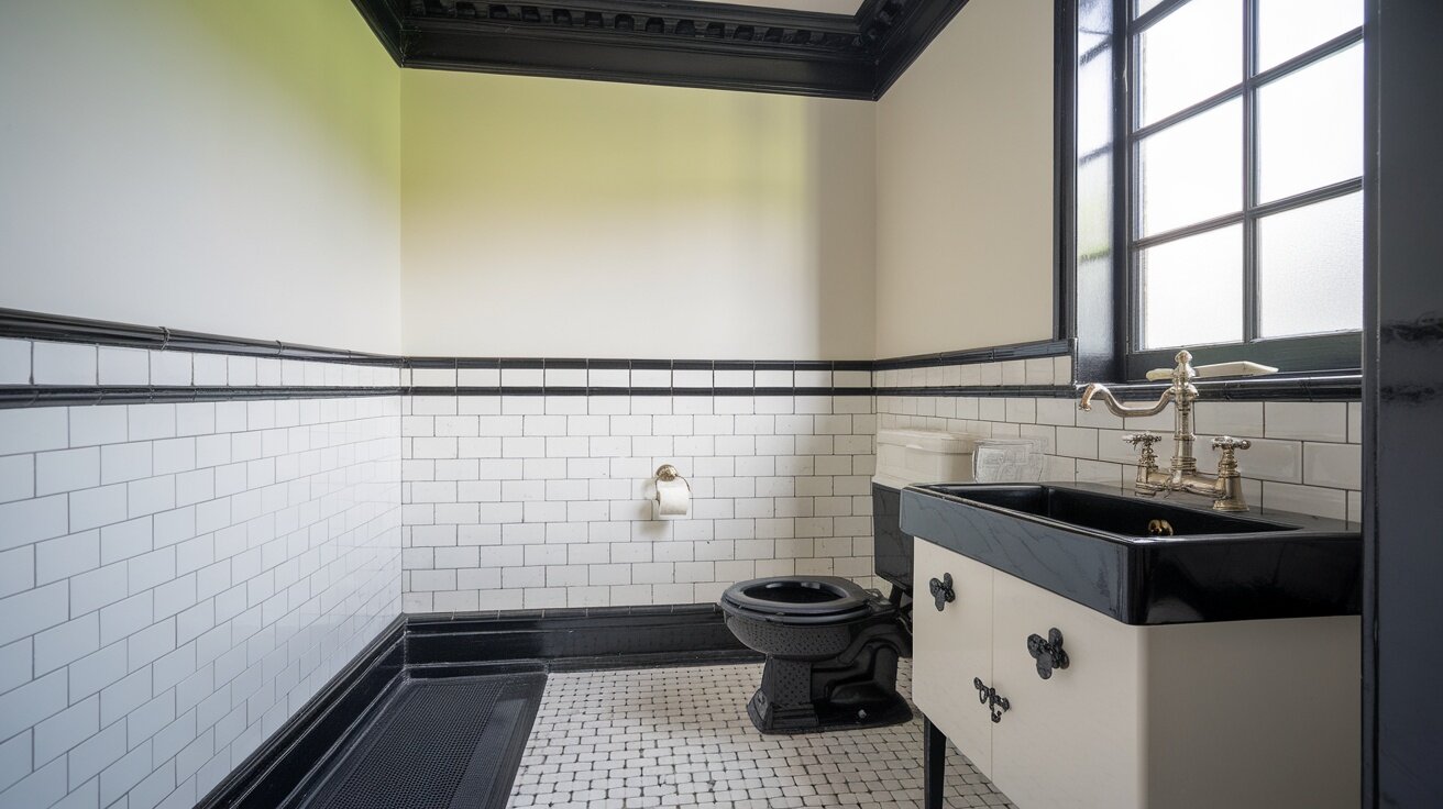 black and white bathroom tile ideas