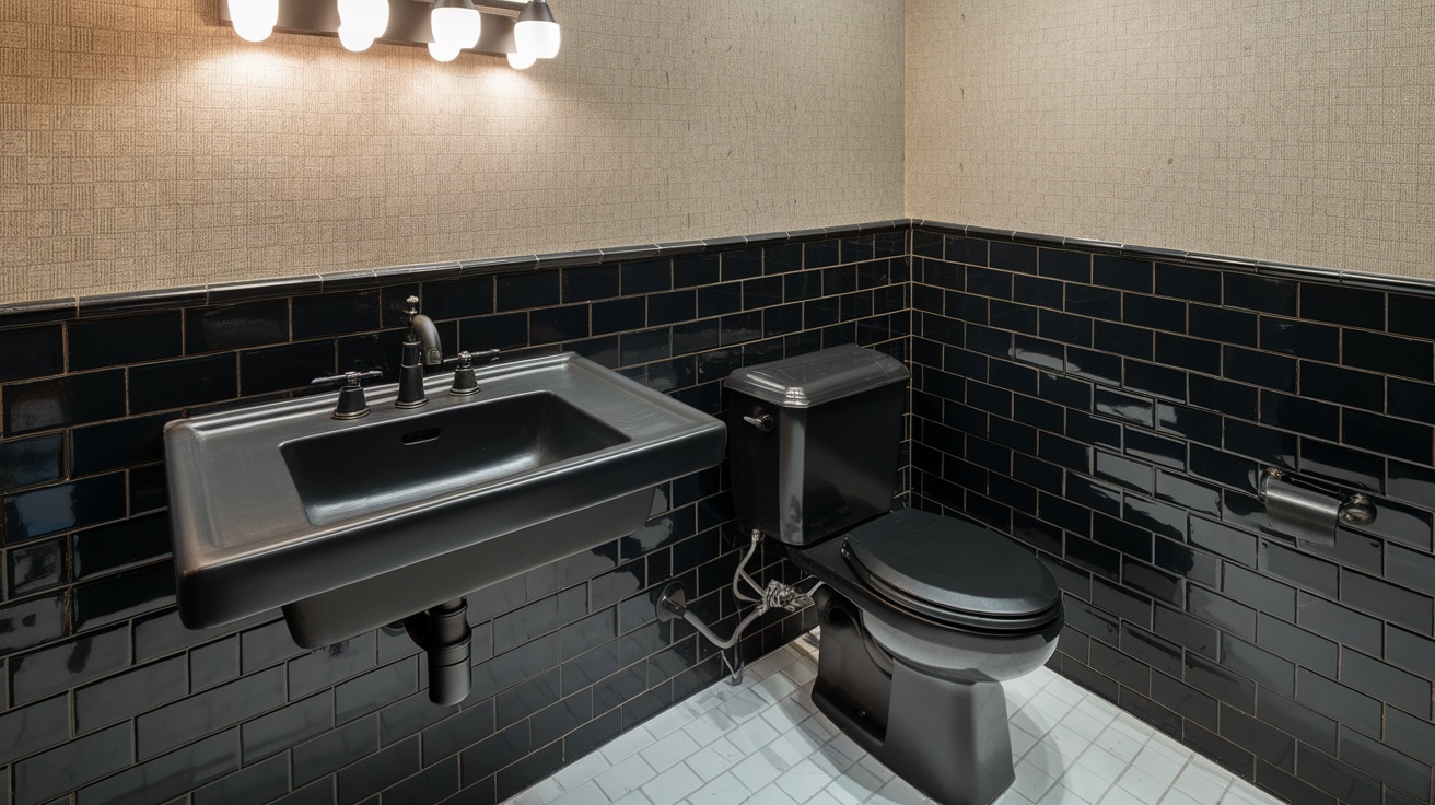 black bathroom fixtures