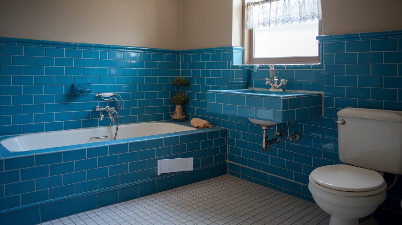 blue tile bathroom ideas