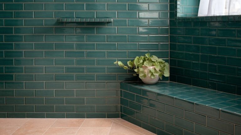 green bathroom tile ideas