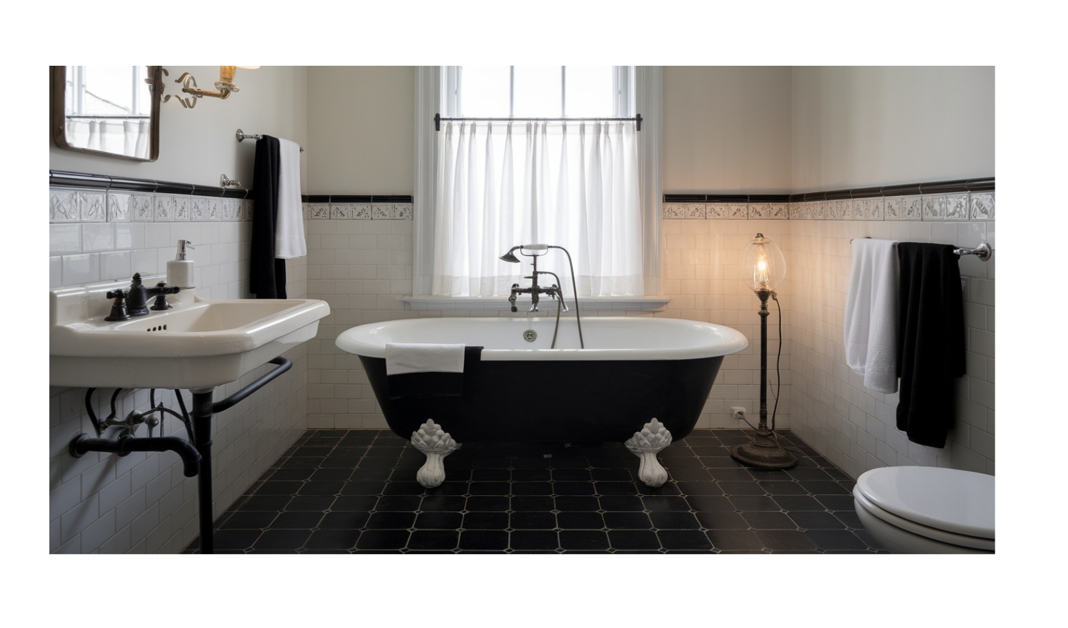 Black and White Bathroom Decor Ideas