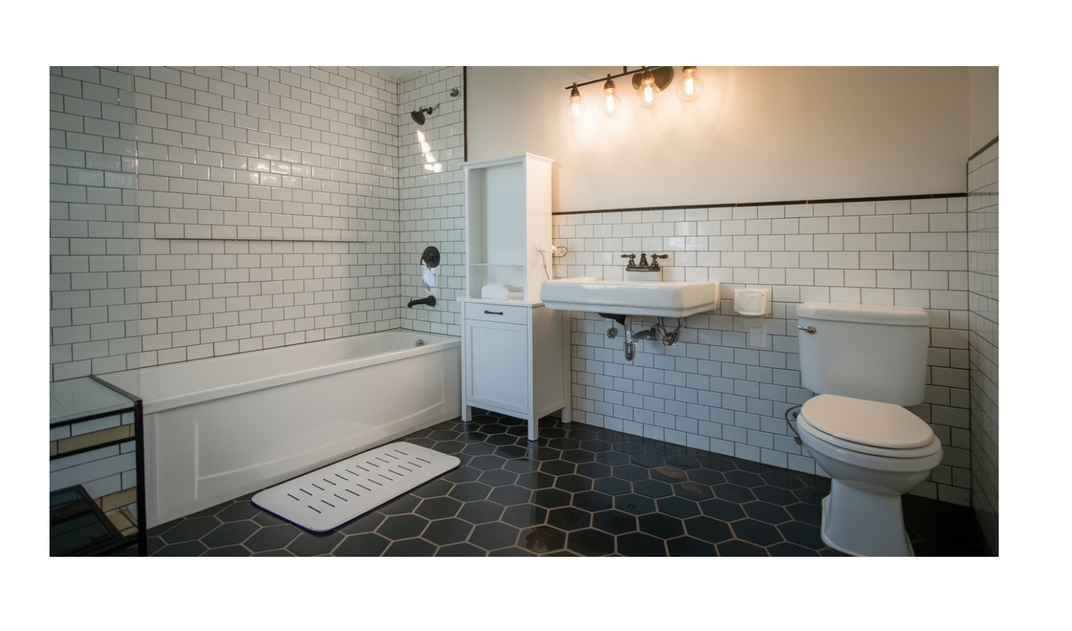 Black Hexagon Tile Bathroom Ideas