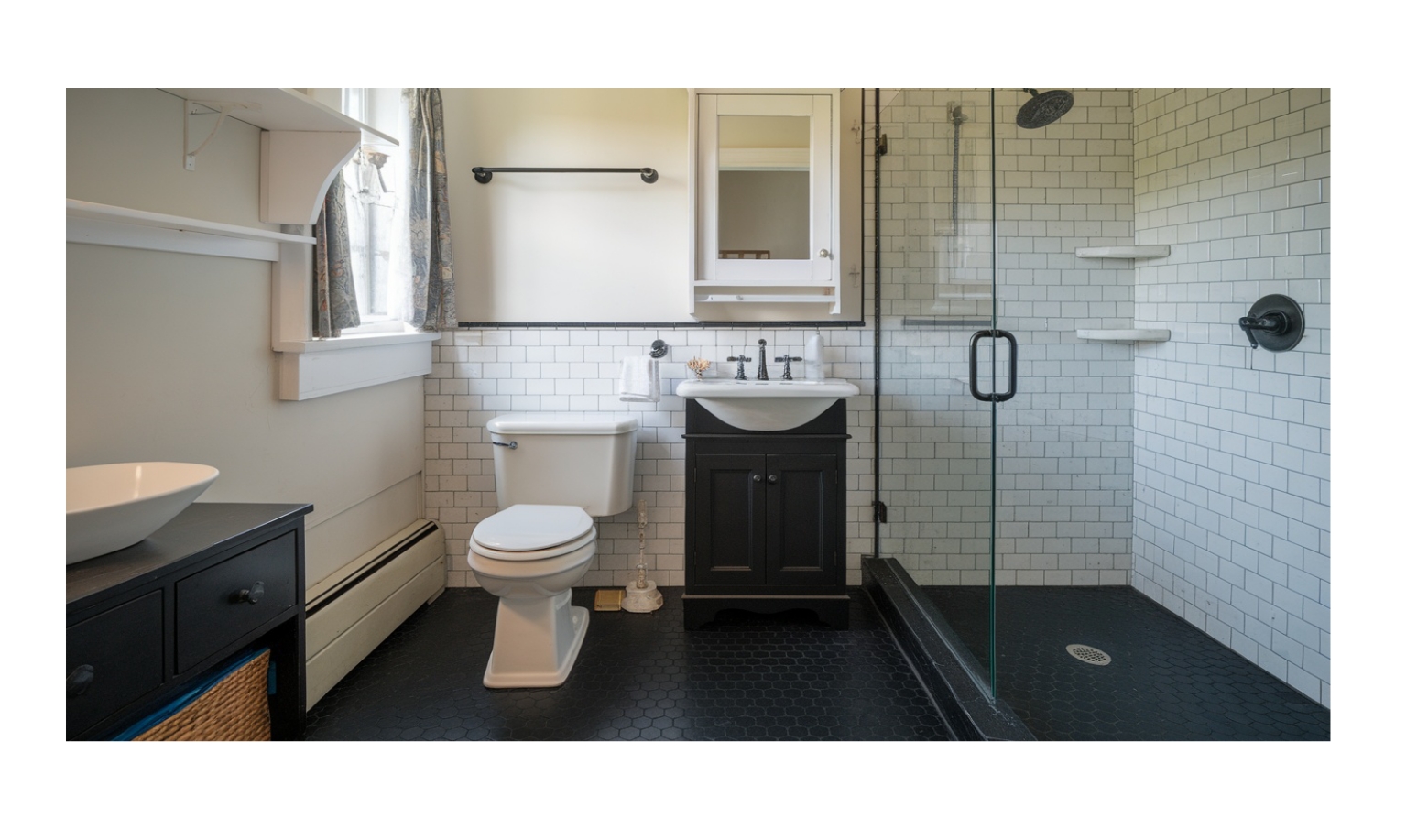 Black Floor Bathroom Ideas