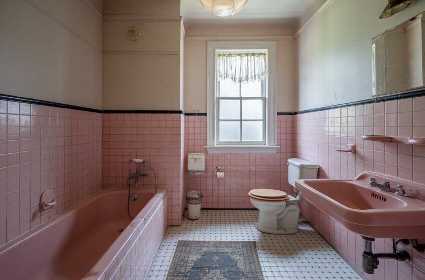 old pink tile bathroom ideas