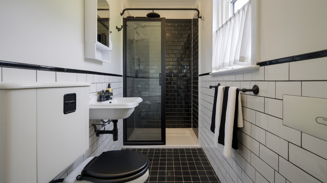 small black and white bathroom ideas