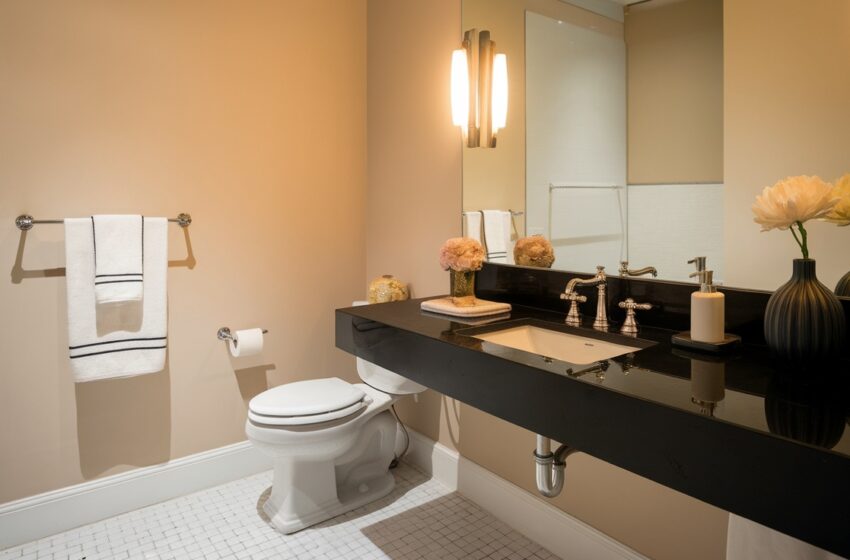 Black Countertop Bathroom