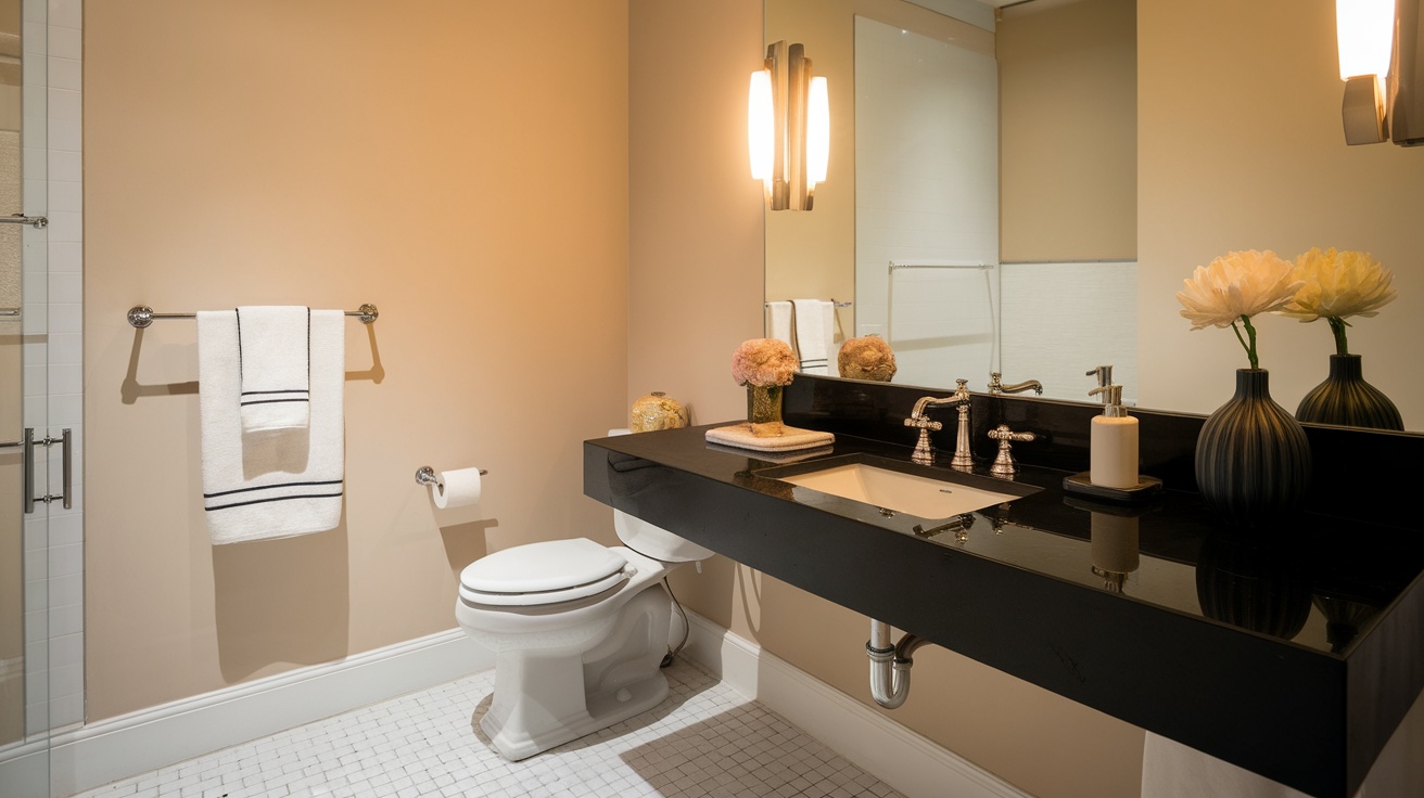 Black Countertop Bathroom