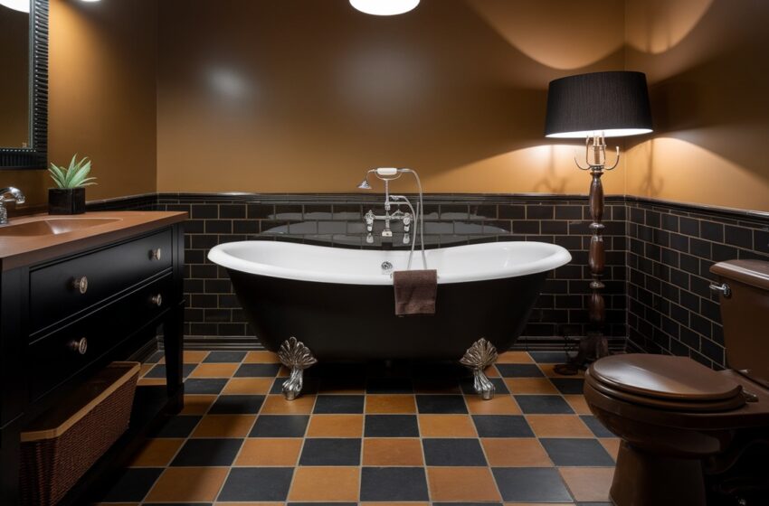 Black and Brown Bathroom Ideas