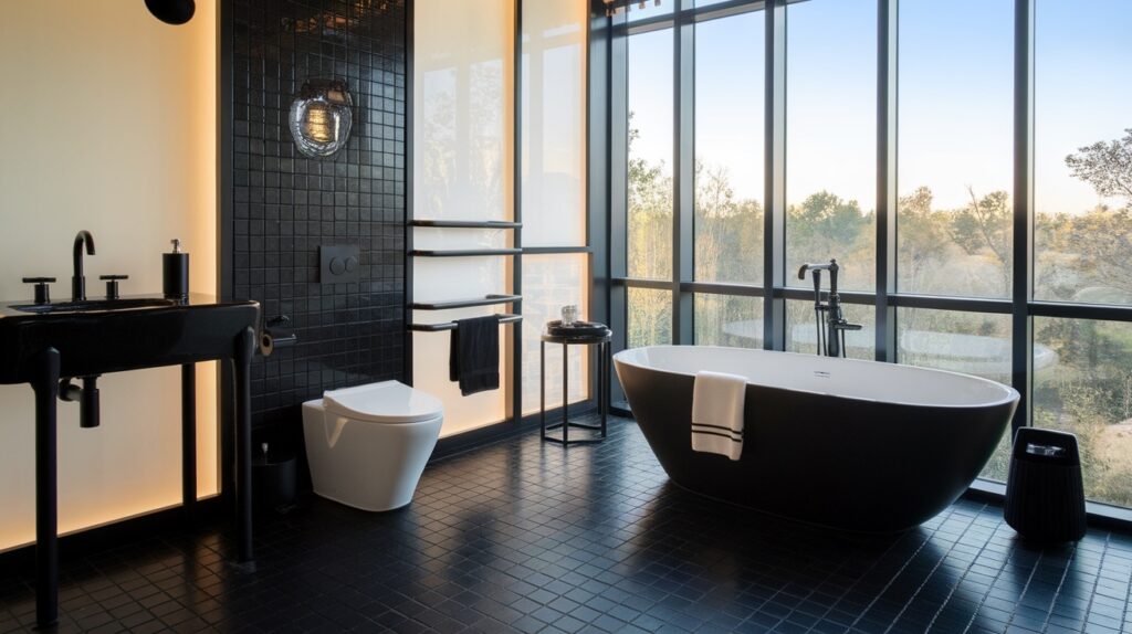 20 Stunning Luxury Black Bathroom Interior Design Ideas