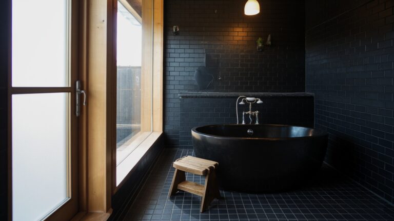 black modern bathroom