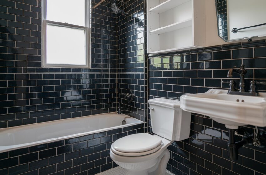  17 Stunning Black Subway Tile Bathroom Ideas You’ll Love