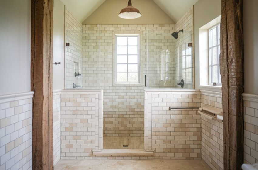  20 Stunning Farmhouse Bathroom Tile Shower Ideas