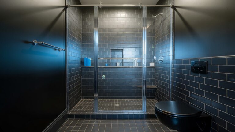 black and Silver Bathroom