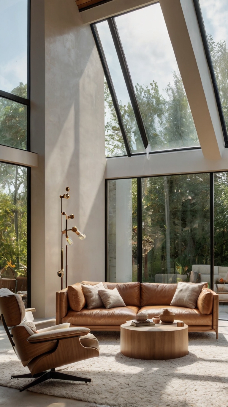 15 Ceiling Design Ideas for Your Living Room - Iridescent Glass Wall Living Room Ceiling Design