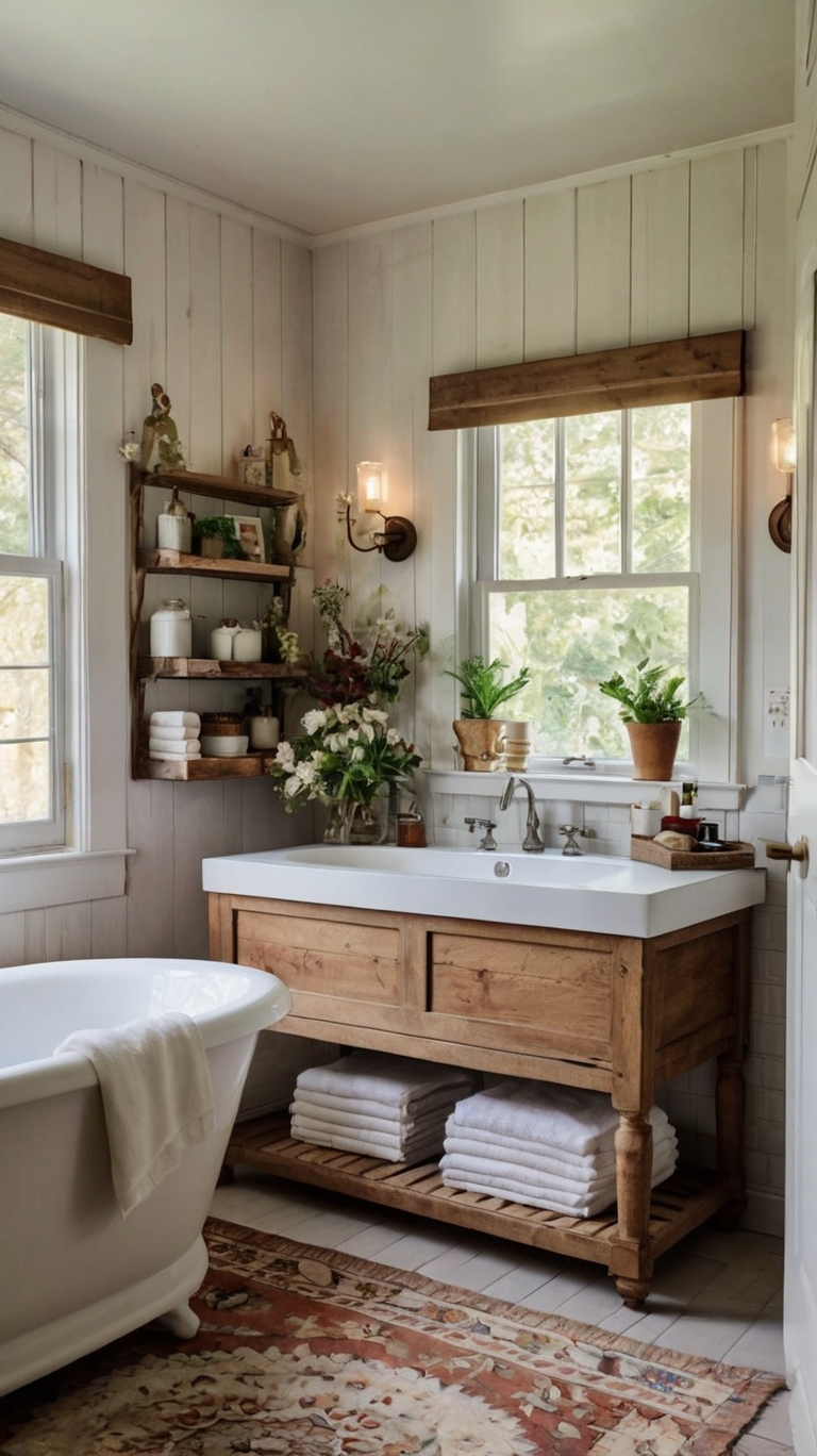 15 Vintage Farmhouse Bathroom Ideas to Transform Your Space