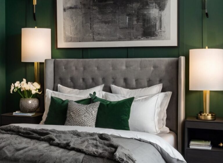  15 Green and Gray Bedroom Designs: A Perfect Blend of Nature and Sophistication