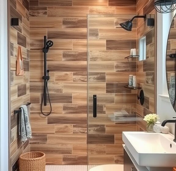  12 Stunning Wood Look Tile Shower Wall Ideas