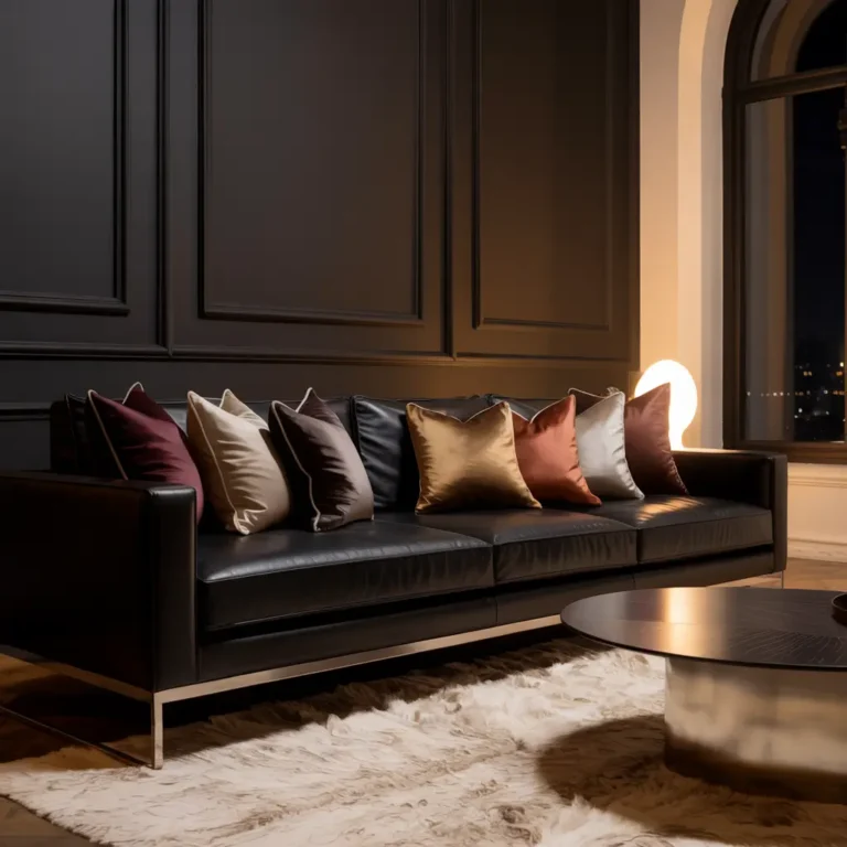 black living room decor