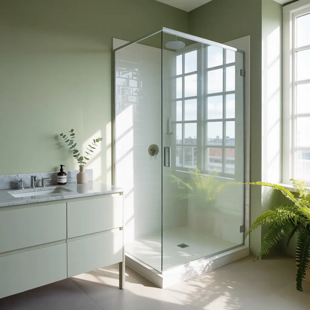 sage green bathroom
