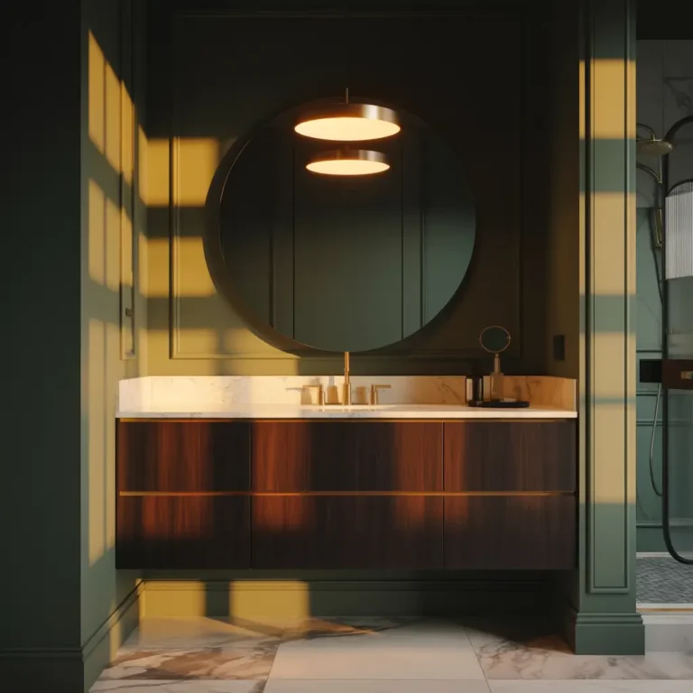 Moody Green Bathroom