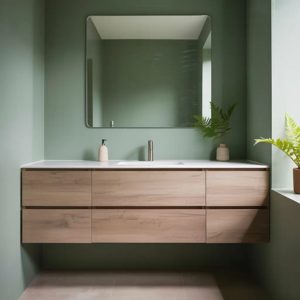 Forest Green Bathroom
