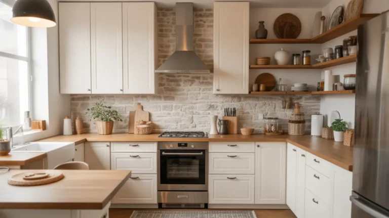 kitchen backsplash with white cabinets