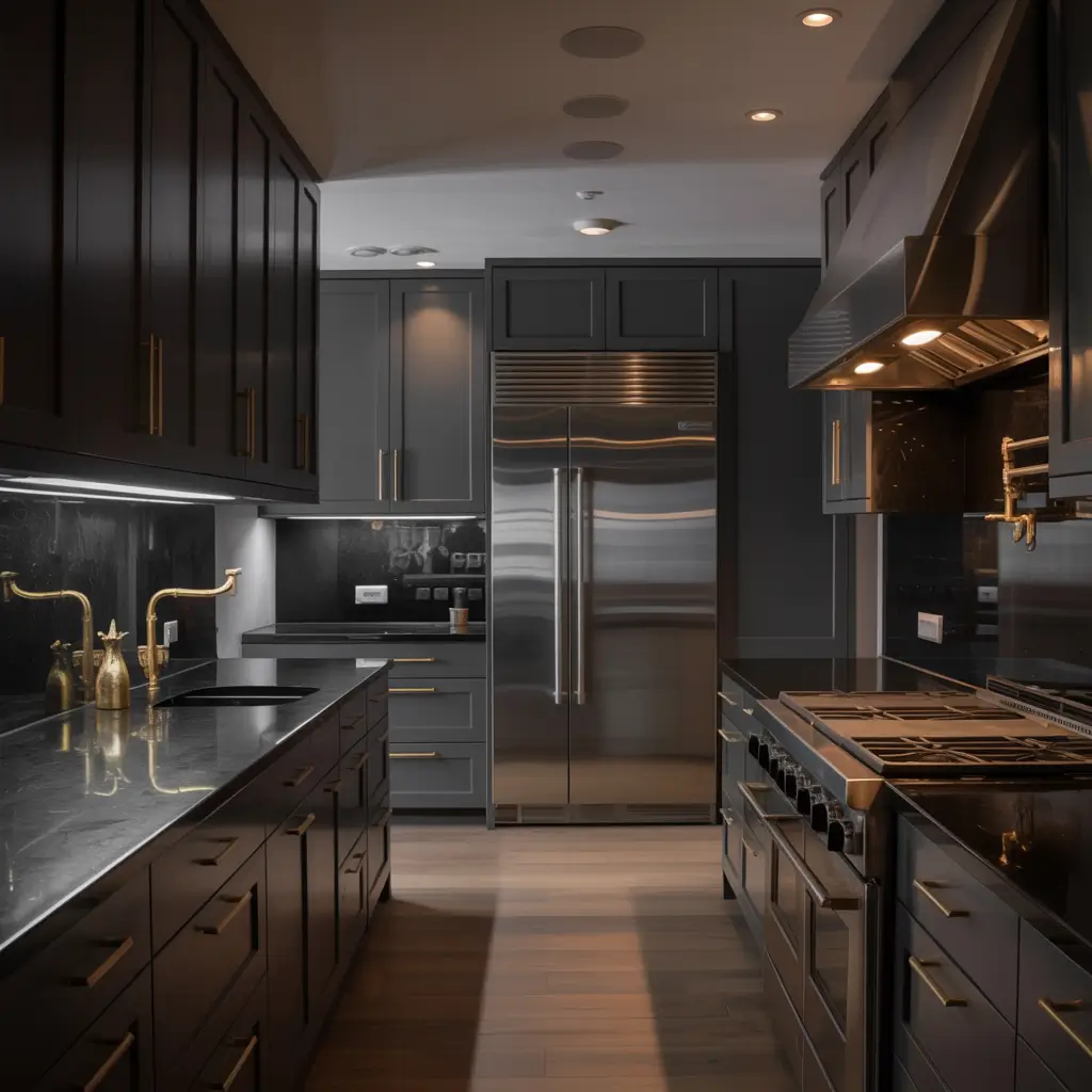 black granite countertops kitchen