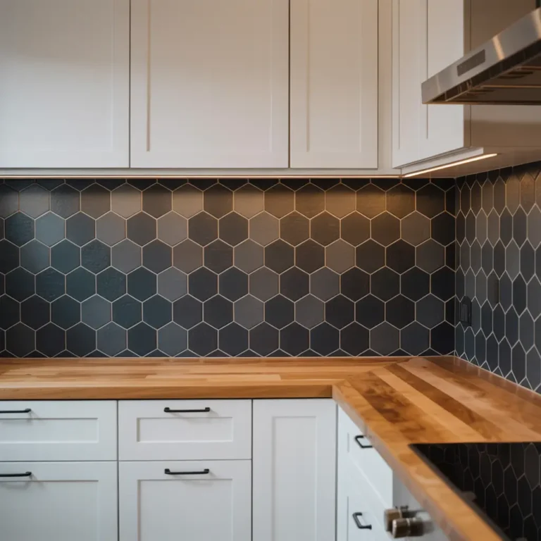 black backsplash kitchen