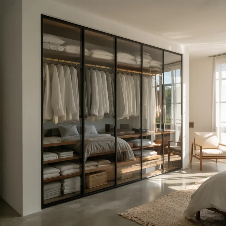 glass wardrobe design