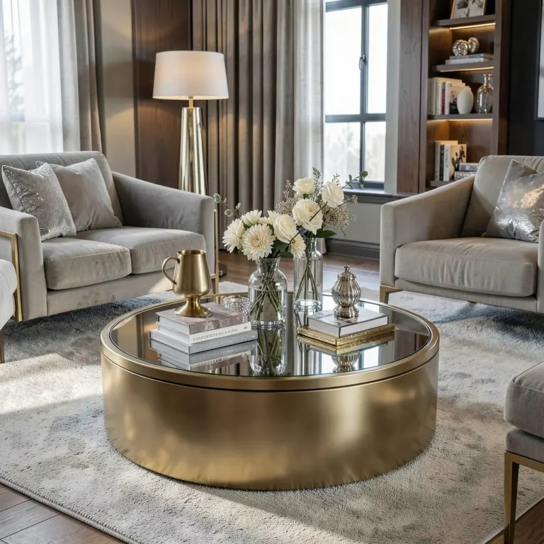10 Amazing Round Coffee Table Decor Ideas to Brighten Spaces